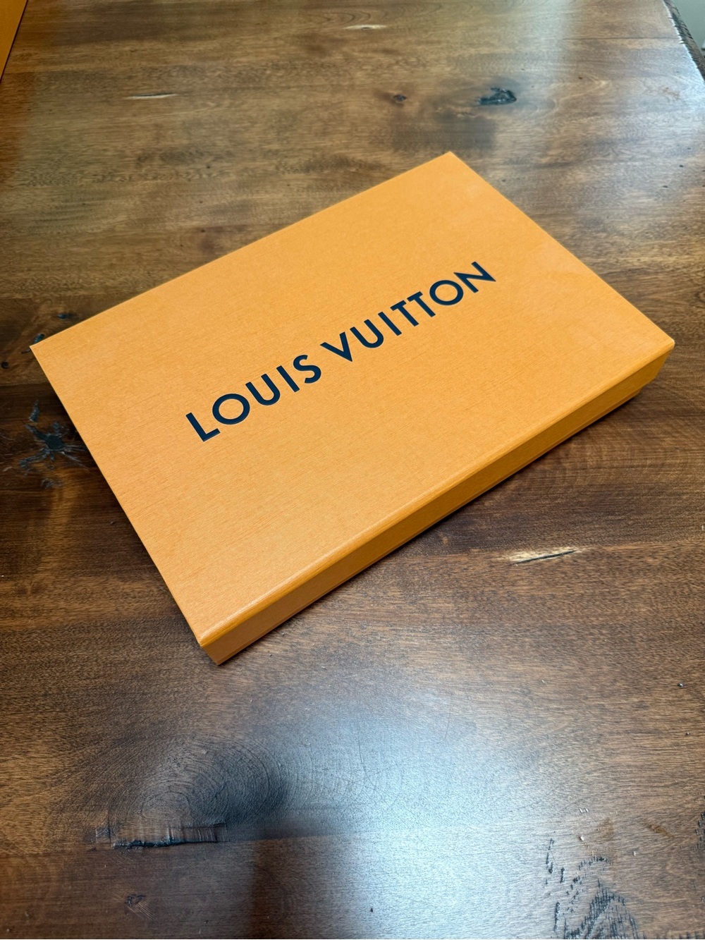 Louis Vuitton Orange Gift Box with Black Logo